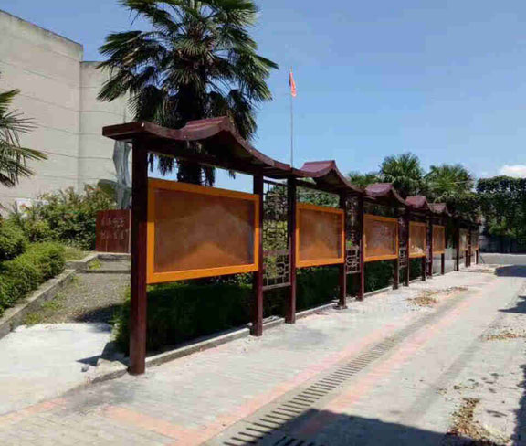 仿木紋不銹鋼宣傳欄圖片