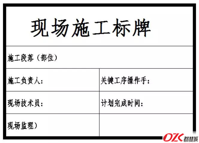 施工現場標牌