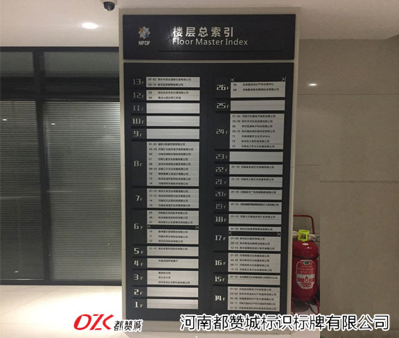 寫字樓標識 樓層索引牌