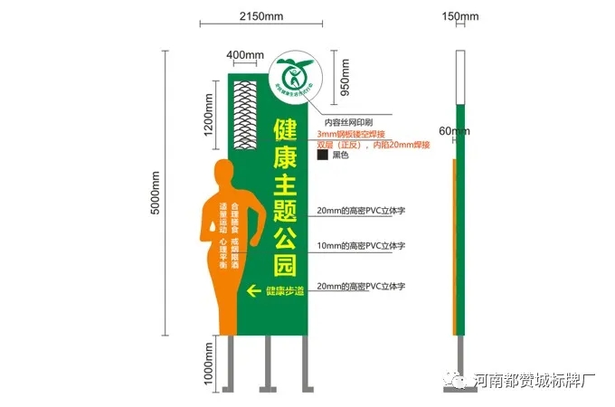 健康主題公園標識系統設計方案 健身步道/健康步道