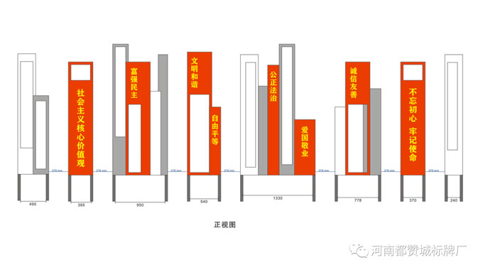 社會主義核心價值觀標(biāo)識標(biāo)牌設(shè)計(jì)方案+效果圖
