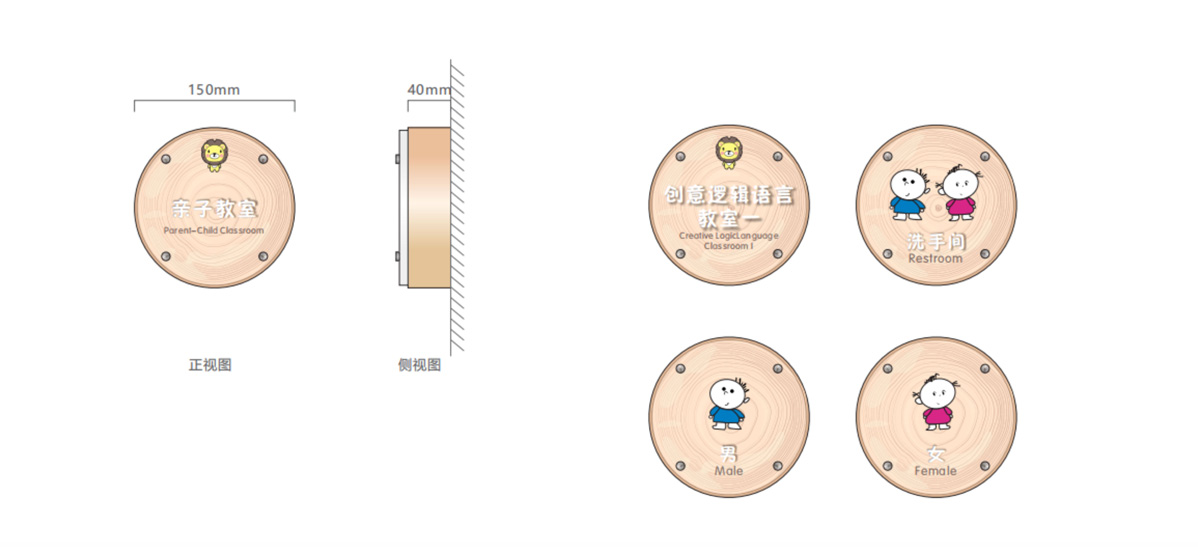 艾倫媽媽嬰童中心標(biāo)識標(biāo)牌設(shè)計方案